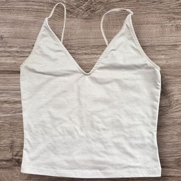 Me to We Heather Light Pink V-Neck Tank Top X-Small Preowned Stretchy - Picture 1 of 5